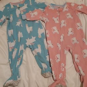 12 month carter's feet pajamas